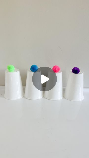 Lindsey BenGera | Sprinkle in Learning® on Instagram: "Match the Poms ✨ How many rounds does it take you and your partner to match all Pom colors? Play again and try to beat your score. Modify by using more or fewer cups! 

#sprinkleinlearning #activityideas #activity #activitiesforkids #activitiesfortoddlers #simpleplay #simpleplayideas #playideas #kidsactivities #kidactivities #playathome #colormatching #quiettime #morningactivity #morningactivities #indoorplay #rainyday #rainydayplay #matchinggame #matching #pompoms #pompom #partner #siblings #siblinglove" Preschool Partner Activities, Morning Activities, Brain Gym, Indoor Play, Quiet Time, Matching Games, Toddler Activities, Color Matching, Sprinkles