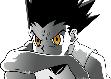 Gon Freecss Tattoo Ideas, Gon Freecss Angry, Gon Freecss Drawing, Gon Rage Manga, Gon Sketch, Gon Freecss Manga, Gon Freecss Fanart, Gon Fanart, Hxh Anime