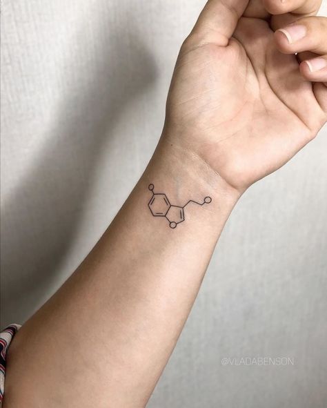 Serotonin Molecule Tattoo, Serotonin Tattoo, Serotonin Molecule, Molecule Tattoo, Health Tattoo, Mommy Tattoos, Gorgeous Tattoos, Cute Little Tattoos, Tattoo Aftercare