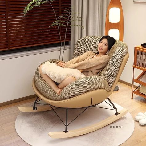 Modern Armchair for Living Room Nordic Recliner Sofa Chair for Bedroom Light Luxury Living Room Sofa Chair For Bedroom, Chair For Bedroom, Living Room Nordic, Bedroom Light, Recliner Sofa, Modern Armchair, Bedroom Chair, Reclining Sofa, Bedroom Lighting