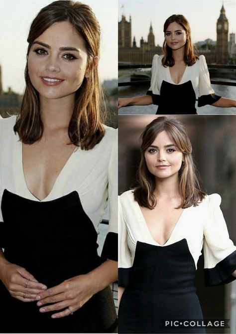 Soft Gamine Hair, Brown Bob Haircut, Brown Hair Bangs, Juice For Skin, Thick Wavy Hair, Soft Gamine, Jenna Louise Coleman, Who People, Midlength Haircuts