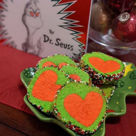 Sweets and Savory Slice And Bake Design Cookies, Holiday Slice And Bake Cookies, Grinch Heart Cookies, Slice N Bake Cookies, Christmas Slice And Bake Cookies, Slice And Bake Cookies Design, Slice And Bake Christmas Cookies, Yule Cookies, Slice And Bake Cookies