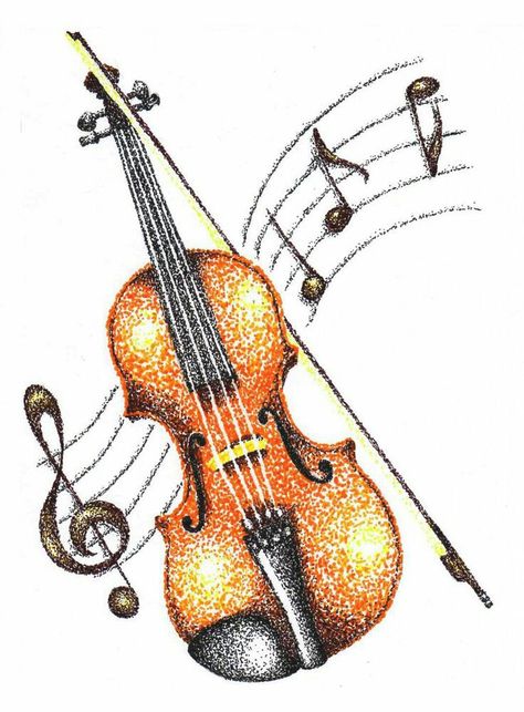 Inspiration for music note graph... Maybe diff middle? Maybe not this but hb2u? Violin Art Drawing, Violin Drawing, Violin Tattoo, Violin Pics, Violin Art, Not Musik, Stippling Art, Music Drawings, Violin Music