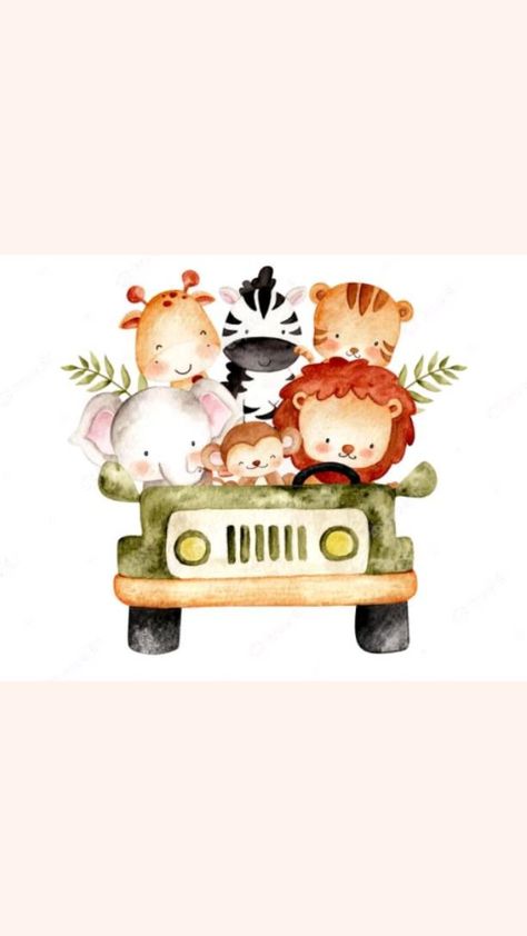 Safari Baby Shower Boy, Safari Jeep, Safari Animals Birthday, Safari Baby Animals, Boy Baby Shower Ideas, Safari Cakes, Baby Rosa, Safari Birthday Party, Jungle Birthday