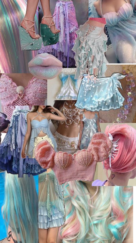 IM STILL LOST ON WHAT TO DO FOR SUMMER What To Do For Summer, Mermaid Core Aesthetic, Siren Outfit, Siren Costume, Disney Princess Tattoo, Villain Costumes, Mermaid Kisses, Mermaid Core, Mermaid Halloween