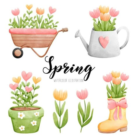 Garden Theme Nursery, Agenda Layout, Abc Illustration, Girls Photoshoots, Spring Vector, Farm Prints, Spring Magic, Garden Clipart, Cookies Theme