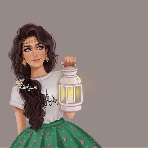 #رمضان Girly_m Art, Sarra Art, Girly M Instagram, Chica Cool, Girly M, Girl M, Urdu Shayari