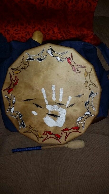 My newly painted drum. A Ho! Drum Lessons For Kids, Drums Artwork, Shamanic Art, American Vibes, Native American Drums, Frame Drums, Drums Art, Native American Regalia, Native American Symbols