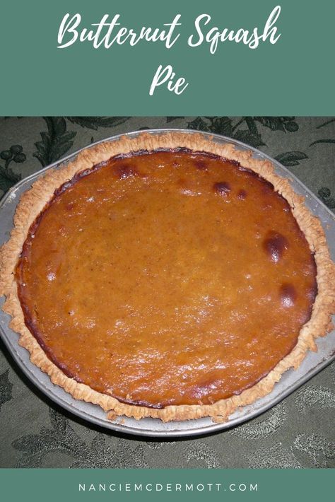 Butternut squash makes a grand alternative to pumpkin in most any recipe calling for cooked mashed pumpkin. Butternut Squash Pie is a great holiday pie. Butternut Squash Pumpkin Pie, Pumpkin Pie With Squash, Squash Pie Recipes Butternut, Butternut Pie Recipe, Butternut Squash Pie Desserts, Butternut Squash Pie Recipe, Vegetable Pies, Squash Pie Recipes, Pumpkin Butternut Squash