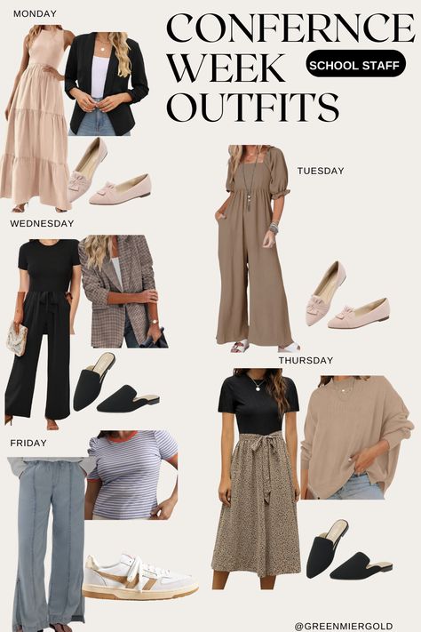 Here are some ideas for teacher, school counselors or other school staff to where during conference week.  These items would be good to have in your teacher capsule wardrobe. Teacher Conference Outfit, Counselor Outfits Women, School Counselor Outfits, Counselor Outfits, Teacher Capsule Wardrobe, 2017 Outfits, Fall Outfits 2017, Base Clothing, Conference Outfit