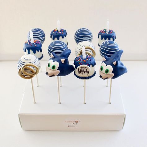 Cakepop LA’s Instagram post: “Gotta Speed Up! ⚡️Celebrate with your favorite characters, like Sonic the Hedgehog in your Birthday Box! 💙” Sonic Cakepops, Hedgehog Cake Pops, Sonic The Hedgehog Cake, Hedgehog Cake, Amy The Hedgehog, Birthday Box, Cake Pop, 6th Birthday, Cakepops