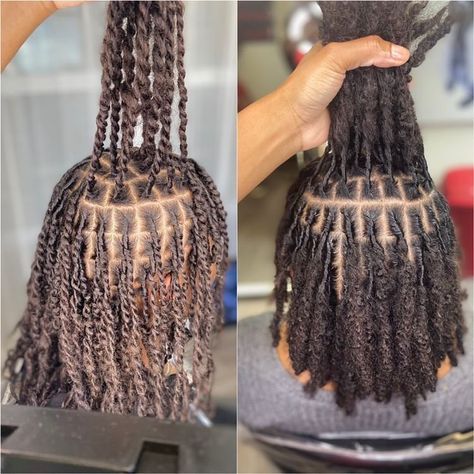 Two Strand Twist Starter Locs Budding, Two Strand Starter Locs Journey, Two Strand Twist Natural Hair Locks, Natural Hair Locs Twists, 3 Month Starter Locs 2 Strand, Hairstyle For Starter Locs, 4c Hair Starter Locs, Matured Two Strand Twist Locs, Starter Loc Sizes 4c