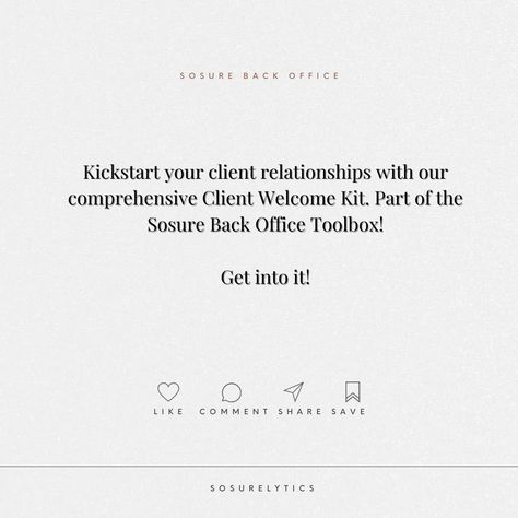 So you've understood your client and their customers. Now onboard them with a comprehensive welcome kit. The 3rd sheet on the Client Communication chapter of the #sosurebackoffice Starting off with a Welcome message for your client and a brief on what's on the sheet 📃 The sheet contains different components such as 🔸Company Overview 🔸Services Provided 🔸Onboarding process 🔸Communication guidelines 🔸Content creation process 🔸Reporting & Metrics 🔸FAQs 🔸Client Responsibilities 🔸Support... Communication Guidelines, Welcome Kit, Welcome Message, Onboarding Process, The Client, 3 Things, Content Creation, Understanding Yourself, Social Media Manager