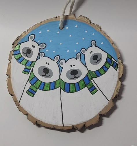 Wood Slice Art Christmas, Christmas Wood Slice Ornaments, Christmas Angel Crafts, Wooden Christmas Crafts, Easy Diy Christmas Gifts, Wooden Circle, Christmas Arts And Crafts, Fun Ornaments, Christmas Tree Decorations Diy