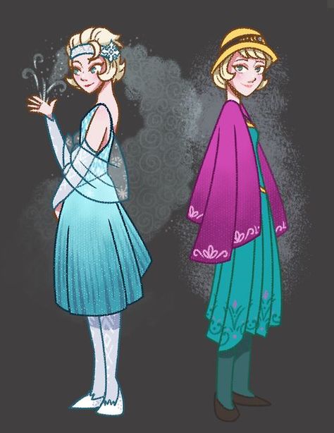 1920S Elsa, Disney Stuff, 1920S Frozen, Disneybounding Anna And Elsa, 1920S Disney, Disney Princesses, Disney Dreamworks, Disney Pixar Dreamworks, ... Frozen Pics, Princess Stuff, Dreamworks Characters, Olaf's Frozen Adventure, Frozen Queen, Disney Dress Up, 20s Style, Disney Fanart, Elsa And Anna