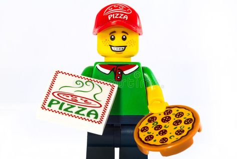 Lego Pizza, Figure Construction, Delivery Bike, Lego Theme, Dropping Out Of College, Business Background, Odd Jobs, Construction Business, Lego Minecraft