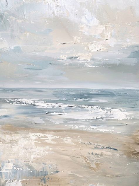 Abstract Seascape Painting, Calm Neutral Coastal Acrylic Painting, Large Downloadable Print, Contemporary Wall Art, Beige and Blue Tones - Etsy Neutral Beach Painting, Textured Coastal Art, Beige Paintings Art, Calming Abstract Painting, Coastal Abstract Art, Large Abstract Painting Acrylics, Charleston Decor, Abstract Neutral Art, Neutral Paintings