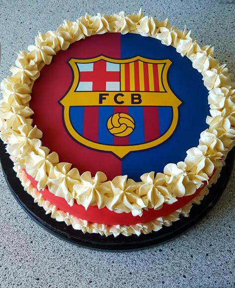 Bolo Do Barcelona, Trending Cakes, Barcelona Cake, Real Madrid Cake, Choco Truffle, Picture Cake, Pie Decoration, Ugly Cakes, Soccer Cake