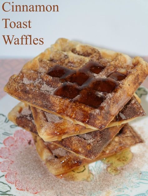 Cinnamon Toast Waffles Recipe, Cinnamon Toast Waffles, Cinnamon Toast Recipe, Waffle Ice Cream Sandwich, French Toast Waffles, Special Breakfast, Cinnamon Toast, Delicious Breakfast Recipes, Waffle Recipes