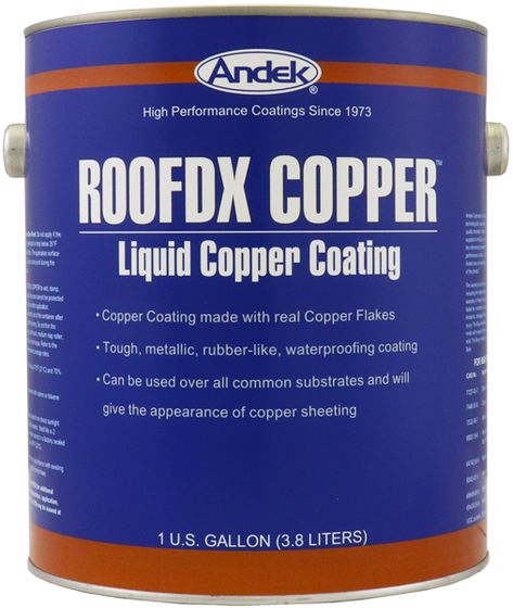 ROOFDX COPPER | Andek Paint Metal Roof, Copper Metal Roof, Copper Awning, Roof Paint, Roof Coating, Roof Flashing, Paint Metal, Copper Paint, Airless Pump