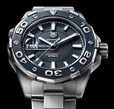 tag-heuer-500m-aquaracer Mens Tag Heuer Watches, Tag Heuer Aquaracer, Tag Heuer Watch, Divers Watch, Amazing Watches, High End Watches, Versace Men, Dive Watches, Tag Heuer