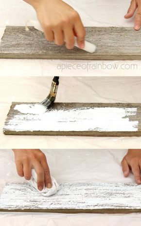 How To Whitewash Wood, Whitewash Paint, Distressing Painted Wood, How To Whitewash, White Wash Stain, Seni Resin, Distressed Wood Furniture, Diy Pallet Wall, Wood Plank Walls