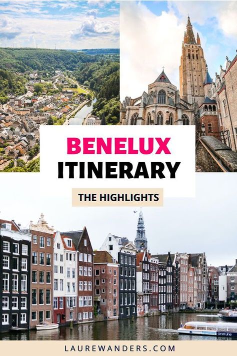 The perfect itinerary for the Benelux: Belgium, the Netherlands and Luxembourg. This will show you the highlights of these countries. Amsterdam Souvenirs, Luxembourg Travel, Asia Places, Belgium Travel, Netherlands Travel, Perfect Itinerary, European Destinations, Unique Architecture, Beautiful Castles