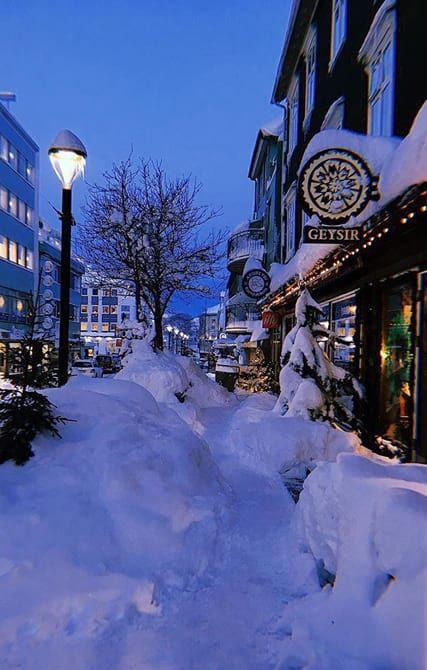 What To Do & What To See During Winter in North Iceland Oslo Winter, Iceland Christmas, Iceland Resorts, Natural Hot Spring, Iceland In Winter, Land Of Fire And Ice, Gullfoss Waterfall, North Iceland, Iceland Vacation