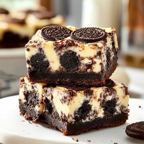 Oreo Cheesecake Brownies: The Perfect Dessert Recipe Cheesecake Oreo Brownies, Oreo Cheesecake Brownies, Cheesecake Brownies Recipe, Cheesecake Oreo, Oreo Brownies, Brownie Desserts, Cheesecake Brownies, Oreo Cheesecake, Creamy Cheesecake