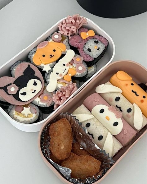 Japanese Kawaii Food, Sanrio Food, Kawaii Cooking, Asian Snacks, Cute Baking, Cute Snacks, To Cute, Japanese Kawaii, Sweet Snacks Recipes