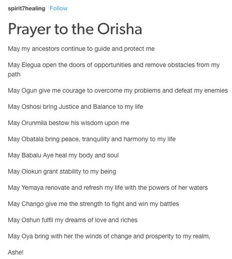 Prayers To Oshun, Ogun Orisha Offering, Obatala Offerings, Oshun Goddess Tattoo Ideas, 7 African Powers Orisha, Santeria Quotes, Ifa Prayers, African Prayers, Yemaya Orisha Altar