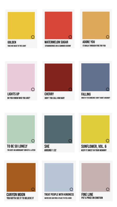 Harrys House Color Palette, Harry Styles Colour Palette, Harry Styles Bloxburg Codes, Harry Styles Color Palette, 2023 Bujo, Hairspray Musical, Nail Palette, Harry Coded, Art Homework