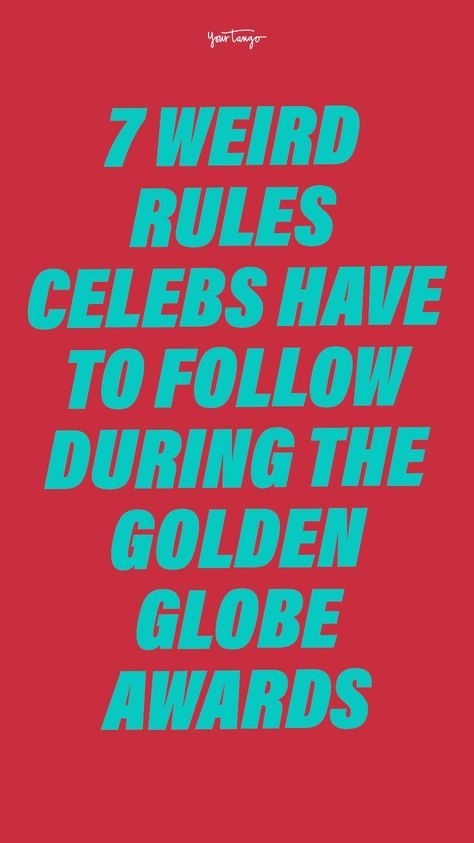 The 79th annual Golden Globes Awards is set to premiere on January 9, 2022. Here's 7 weird rules celebs have to follow during the Golden Globes. Golden Globes 2024, Golden Globes 2017, Social Justice Issues, Entertainment News Celebrities, Acceptance Speech, The Golden Years, Best Supporting Actor, January 9, Golden Globe