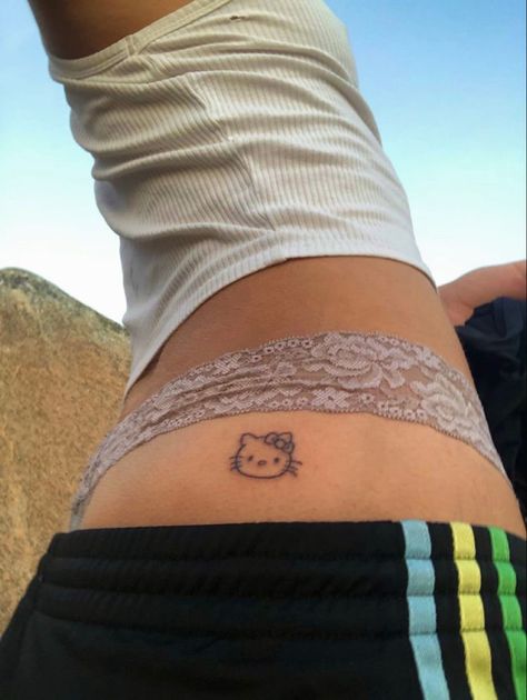 Stick Poke Ideas, Stick An Poke Tattoo, Hello Kitty Stick N Poke, Stick And Poke Tattoo Small Easy Hidden, Stick Amd Poke Idea, Y2k Stick And Poke Tattoo, Cute Easy Stick And Pokes, Stick In Poke Ideas, Stick And Poke Tattoo Thigh