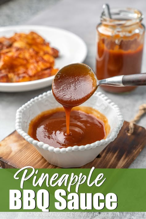 Homemade BBQ sauce with pineapple juice. Best Homemade Bbq Sauce, Hawaiian Bbq Sauce Recipe, Hawaiian Bbq Sauce, Pineapple Bbq Sauce, Hey Grill Hey, Homemade Bbq Sauce Recipe, Pineapple Sauce, Homemade Bbq Sauce, Hawaiian Bbq