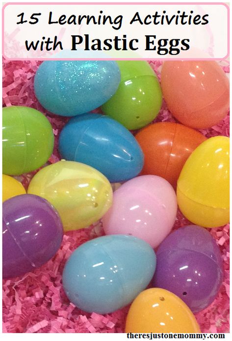 Before you pack those colorful eggs away for next year, use them for some of these math and reading learning activities using plastic eggs. Egg Stem Activities, Plastic Egg Activities, Egg Activities, Easter Stem, Easter Egg Activities, Easter Activities For Preschool, Passover Activities, Passover Crafts, Easter Classroom