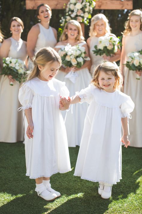 Southern Flower Girl, Timeless Flower Girl Dresses, Southern Flower Girl Dresses, Smocked Flower Girl Dresses, Timeless Southern Wedding, Classic Southern Wedding Dress, Traditional Flower Girl Dresses, Classy Southern Wedding, Southern Wedding Dress