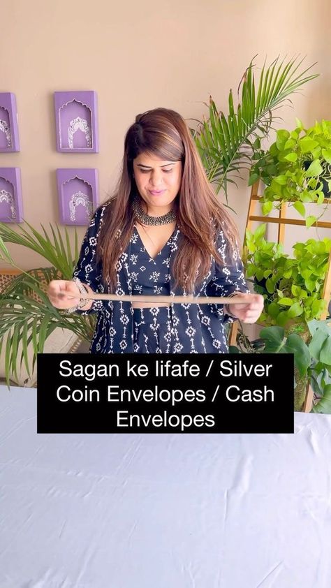 Sumati Jumrani - DIY and Home Decor on Reels | Navraj Hans · Gud Naal Ishq Mitha Coin Envelopes, Breath Flowers, Leftover Fabric, Trash To Treasure, Cash Envelopes, Lace Trims, Silver Coin, Gifts Diy, Paper Crafting