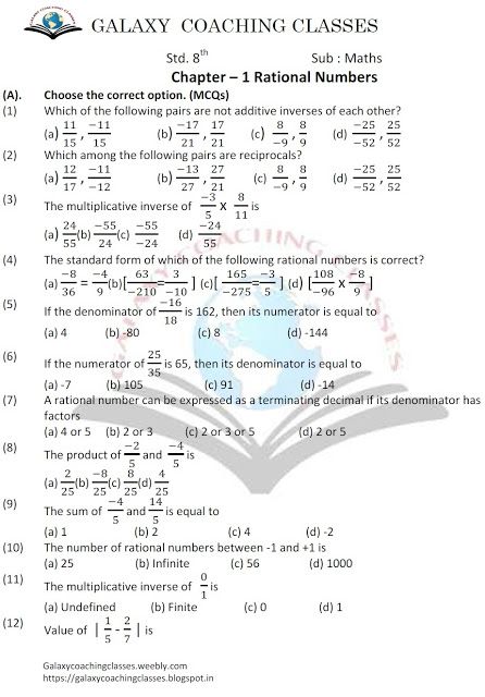 Galaxy Coaching Classes: worksheet class 8 ch-1 rational numbers Rational Numbers Worksheet, Adding Rational Numbers, Bapa Sitaram, 8th Grade Math Worksheets, Family Tree Worksheet, Writing Linear Equations, Numbers Worksheet, Math 8, Maths Worksheets