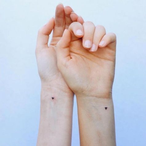 Tattoo Idea For Twins, Minimalist Twin Tattoo, Simple Twin Tattoos, Minimalistic Sibling Tattoos, Sister Sign Tattoo, Small Tattoos For Twins, Tattoo Twins Sister, Fraternal Twin Tattoos, Matching Twin Sister Tattoos