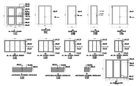 Door & windows Joinery detail Window Joinery, Window Detail, Sarees South Indian, Bridal Sarees South Indian, Joinery Details, Door Detail, Building Furniture, Drawing Block, House Plan Ideas