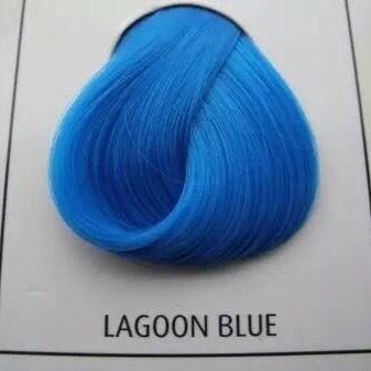 Lagoon Blue Color, Lagoon Blue Hair, Blue Hair Face Claim, Directions Hair Dye, Baby Blue Hair, Bright Blue Hair, Cute Hair Colors, Dyed Hair Inspiration, Pretty Hair Color