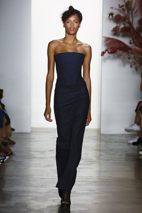 If ruffles weren’t as obvious or pronounced in Adam Selman’s collection, they were certainly an added element that made for a feminine touch, possibly even a girly one. In some cas... Adam Selman, Body Adornment, Traditional Attire, Ready To Wear Collection, Spring Summer 2017, Costume Design, Strapless Dress Formal, One Shoulder Formal Dress, Ruffles