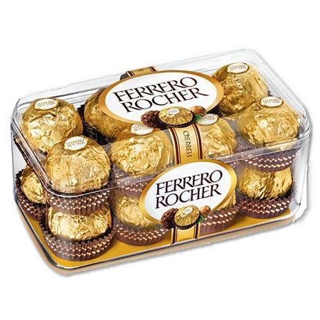 Ferrero Rocher- (16 pc.) | Send Gifts to Pakistan | Visit www.786Gifts.com Chocolates Ferrero, Hershey Kisses Chocolate, Ferrero Rocher Chocolates, Chocolate Pack, Chocolate Brands, Kisses Chocolate, Chocolate Sweets, Ipoh, Ferrero Rocher