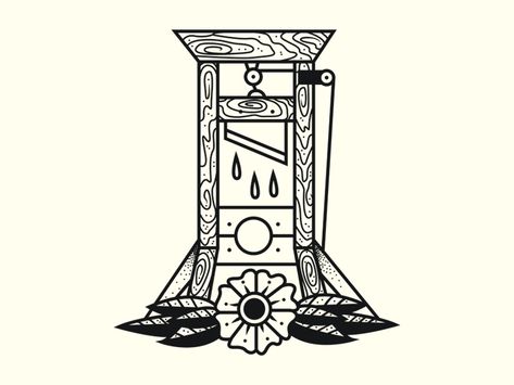 Guillotine Tattoo, Spooky Tattoos, Aesthetic Tattoo, Black Ink Tattoos, Creative Tattoos, Design Reference, Artsy Fartsy, Simple Tattoos, Traditional Tattoo