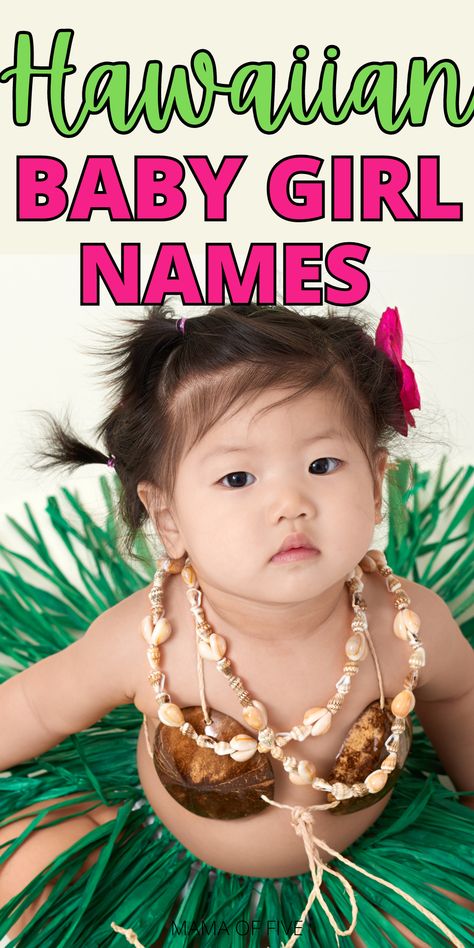 A list of over 100 unique and underused Hawaiian names for your baby girl. Pretty girls names from Hawaii along with meanings. Beautiful names that are evergreen and sound gorgeous #hawaiiannames #girlnames2020 #girlnames #babynames Hawaiian Names Girl, Hawaiian Inspired Outfit, Islander Names, Hawaiian Names And Meanings, Hawaiian Baby Names, Girl Names With J, Hawaiian Baby Girl Names, Hawaiian Nursery, Hawaiian Girl Names