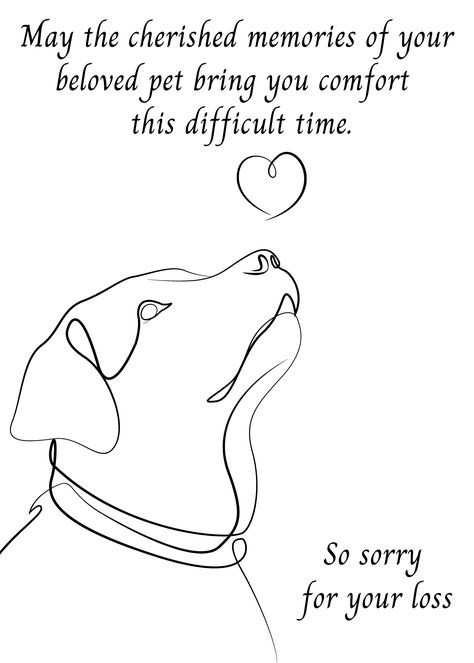 Dog Loss Card, Dog Sympathy Card, Printable Pet Loss Card, Pet Memorial Card, Pet Card Loss Download, 5x7 Greeting Card, Printable Envelope Loss Of Pet Dog Sympathy Cards Diy, Sorry For The Loss Of Your Dog, Sorry For Your Loss Dog, Seaglass Cards, Pet Sympathy Quotes, Dog Sympathy Card, Greeting Card Printable, Sympathy Cards Handmade, Dead Dog