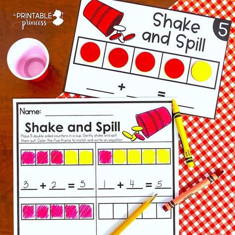 Apple Pie in a Cup + Freebie | The Printable Princess Shake And Spill, Beginning Sounds Activities, Thanksgiving Activities For Kindergarten, Sounds Activities, Centers For Kindergarten, Printable Princess, Thanksgiving Kindergarten, Kindergarten Math Games, Math Centers Kindergarten