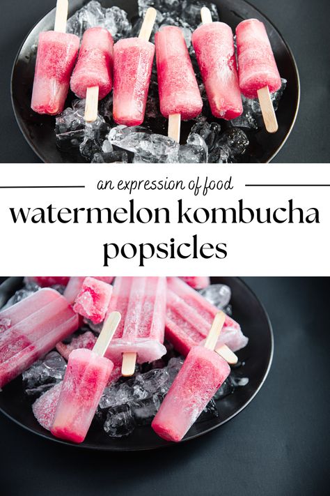 These easy 2-ingredient watermelon kombucha popsicles make the perfect sweet treat for any hot summer day! This healthy popsicle recipe is sure to be a hit, it’s sweet and refreshing plus packed full of vitamins and healthy goodness! Watermelon Kombucha, Healthy Popsicle Recipes, Homestead Kitchen, Homemade Recipes Dessert, Popsicle Recipes, Summer Ideas, Grass Fed Beef, Homemade Desserts, Healthy Ingredient