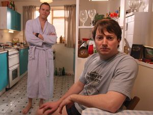 Smart Casual Suit, Mitchell And Webb, British Tv Comedies, Freshers Week, The Crown Season, British Sitcoms, Classic Films Posters, David Mitchell, Golden Globes Red Carpet